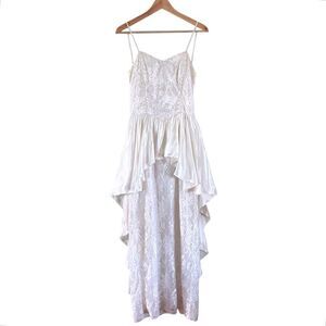 Roberta Of California Vintage 1980’s White Strapless Formal Dress